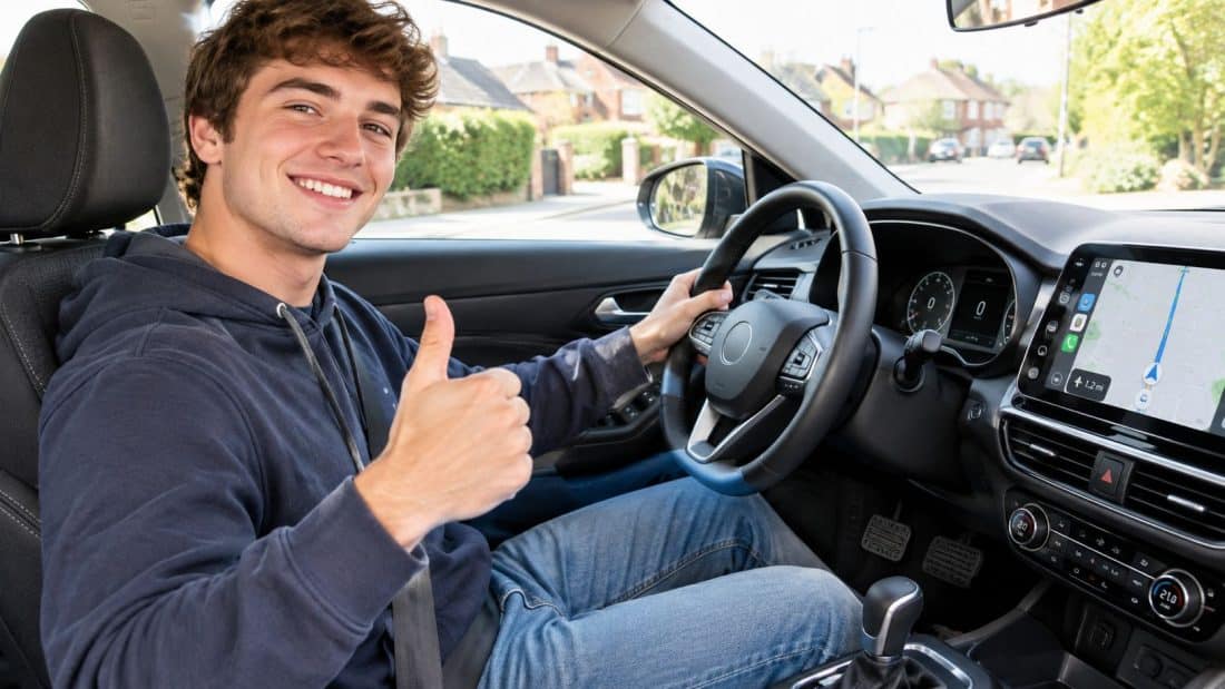 automatic driving lessons happy driver